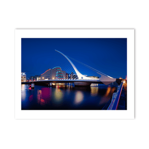 Nua Photography Print Samuel Beckett Bridge and Convention Centre at Night, Dublin City Samuel Beckett Bridge at Night Dublin Print | Nua Photography