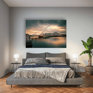 samuel-beckett-bridge-sunset-long-exposure Pano