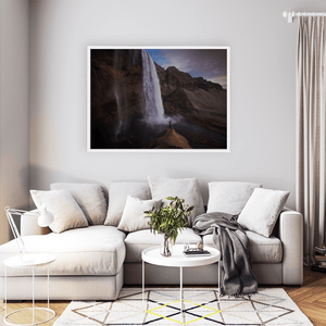 Nua Photography Print Seljalandsfoss Waterfall at Dusk, Iceland Seljalandsfoss Waterfall at Dusk Iceland Print | Nua Photography