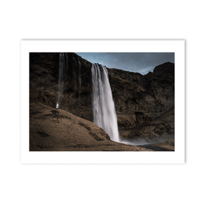 Nua Photography Print Seljalandsfoss Waterfall Wedding Couple, Iceland Seljalandsfoss Waterfall Wedding Iceland Print | Nua Photography