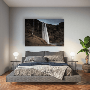 Nua Photography Print Seljalandsfoss Waterfall Wedding Couple, Iceland Seljalandsfoss Waterfall Wedding Iceland Print | Nua Photography