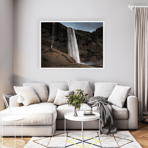 Nua Photography Print Seljalandsfoss Waterfall Wedding Couple, Iceland Seljalandsfoss Waterfall Wedding Iceland Print | Nua Photography