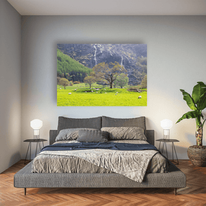 sheep-grazing-waterfall-spring-kerry Pano