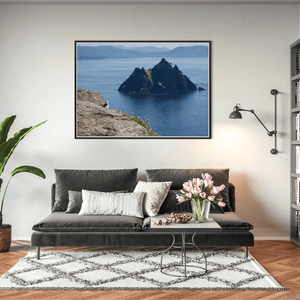 Nua Photography Print Puffin on Skellig Michael with Little Skellig View, Co. Kerry (4) Puffin on Skellig Michael with Little Skellig Print | Nua Photography