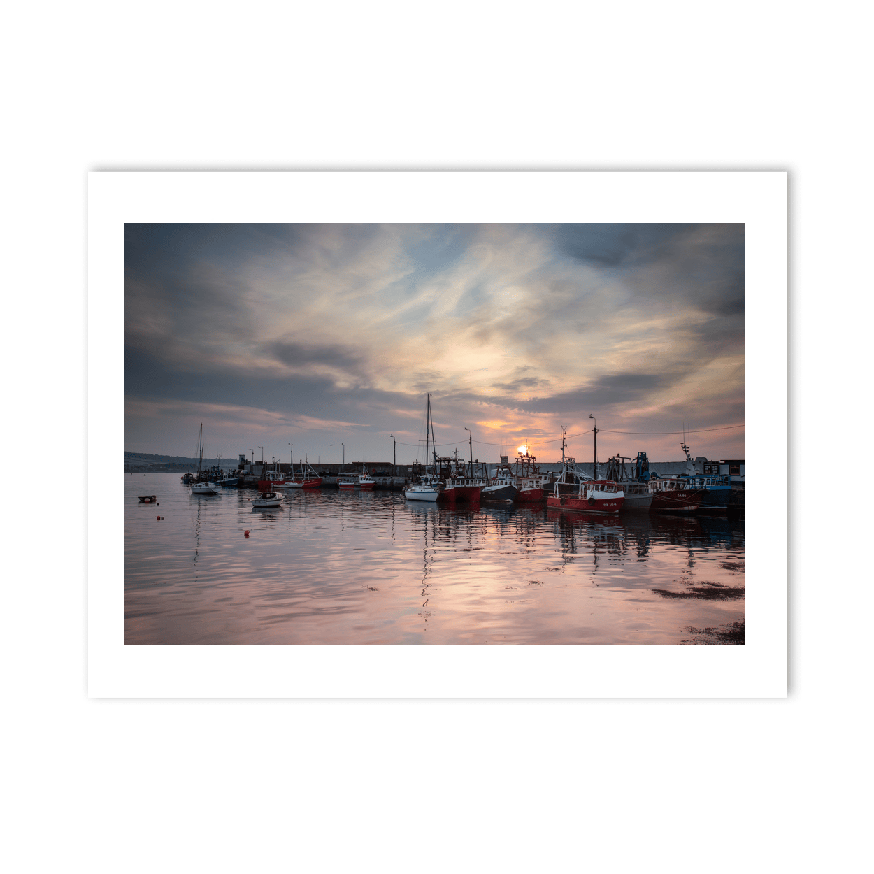 Nua Photography Print Skerries Harbour Fishing Boats at Sunset, Co. Dublin Skerries Harbour Fishing Boats Sunset | Nua Photography