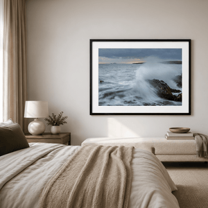 Nua Photography Print Skerries Home By The Sea, Stormy Waves Crashing on Rocks, Co. Dublin Skerries Stormy Waves Crashing on Rocks | Nua Photography
