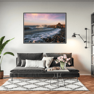Nua Photography Print Skerries North Beach Looking Towards the Harbour at Sunset, Co. Dublin Skerries North Beach Harbour Sunset Print | Nua Photography