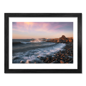 Nua Photography Print Skerries North Beach Looking Towards the Harbour at Sunset, Co. Dublin Skerries North Beach Harbour Sunset Print | Nua Photography