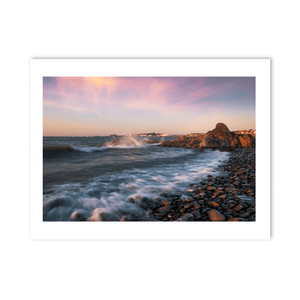 Nua Photography Print Skerries North Beach Looking Towards the Harbour at Sunset, Co. Dublin Skerries North Beach Harbour Sunset Print | Nua Photography