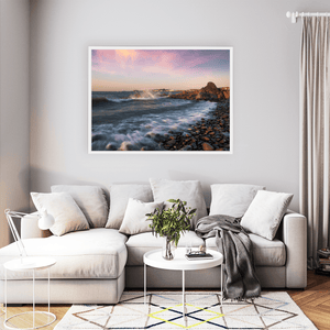Nua Photography Print Skerries North Beach Looking Towards the Harbour at Sunset, Co. Dublin Skerries North Beach Harbour Sunset Print | Nua Photography