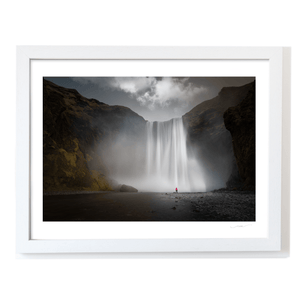 Nua Photography Print SkÃ³gafoss Waterfall with Figure in Red, Iceland SkÃ³gafoss Waterfall Iceland Print | Nua Photography