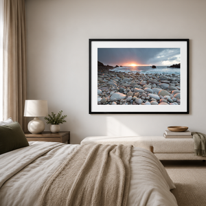 smooth-boulders-bloody-foreland-beach-sunset Pano