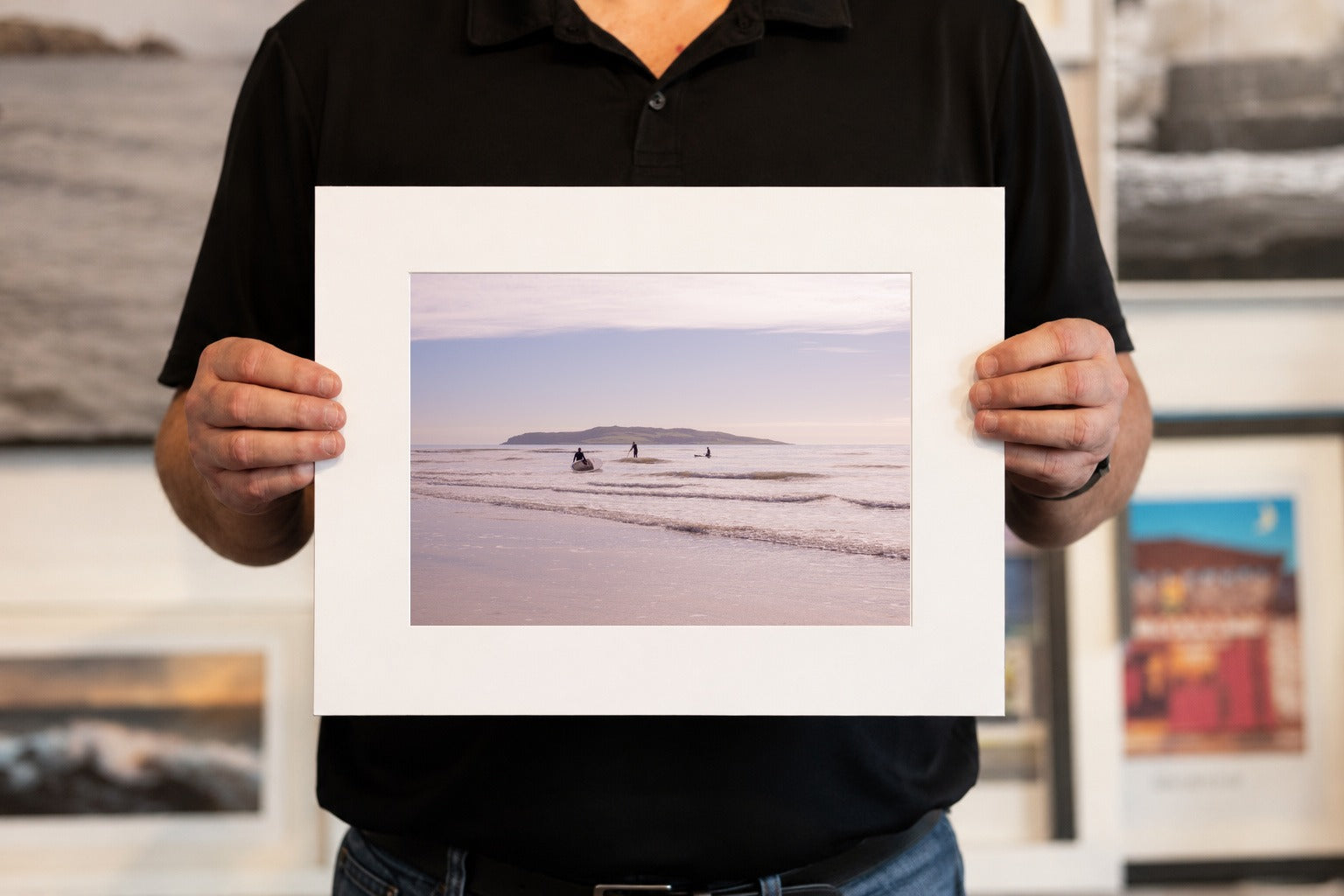 Souch Beach Paddle Boarders, limited 16 x 12 inch Nua Photography print