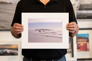 Souch Beach Paddle Boarders, 16 x 12 inch print held for scale