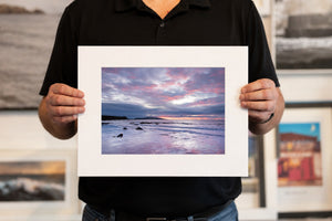 South Beach Dawn, 16 x 12 inch print held for scale
