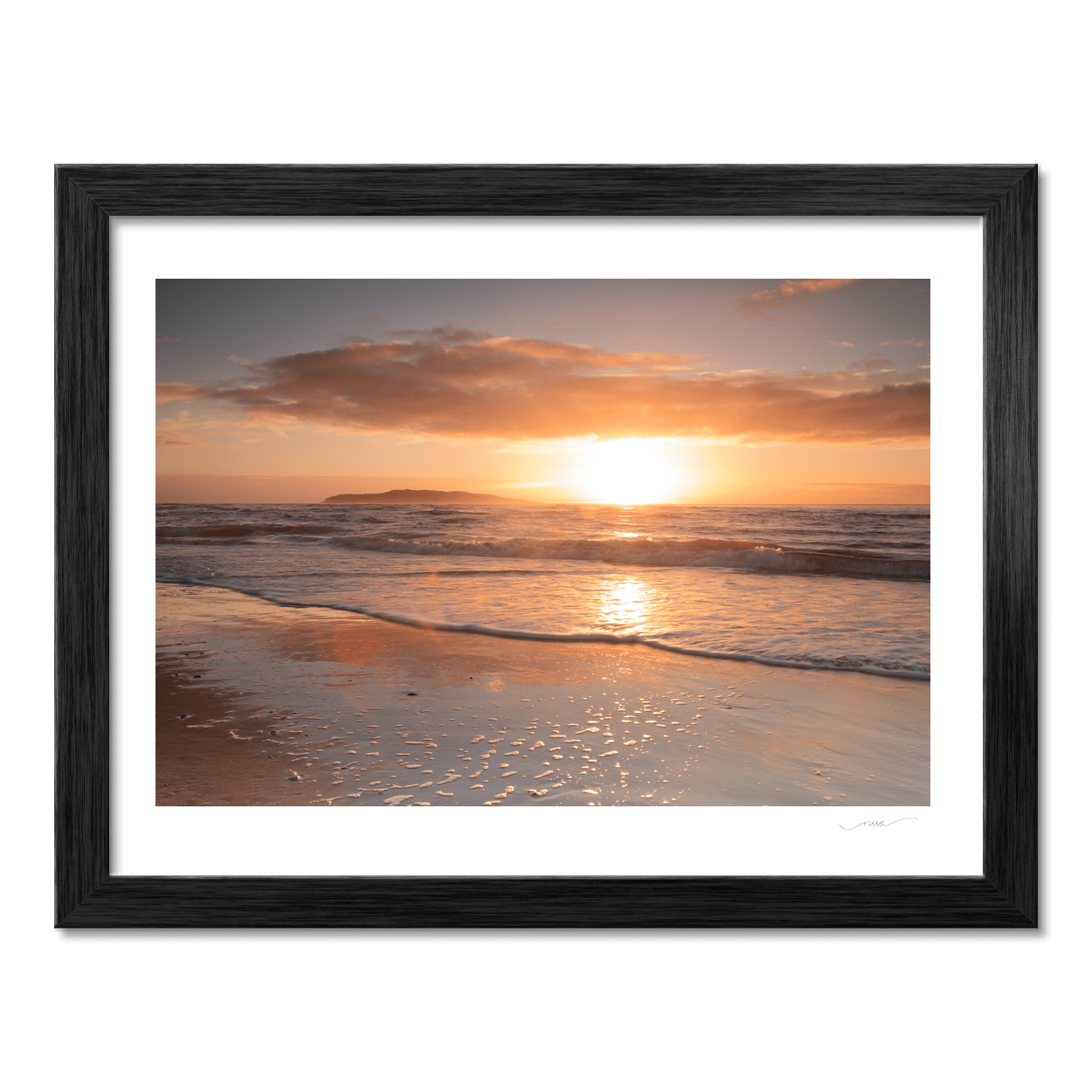 south-beach-golden-sunset-lambay-view PM