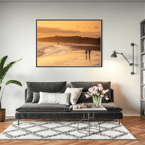 south-beach-golden-sunset-silhouettes-walkers-horses BFW