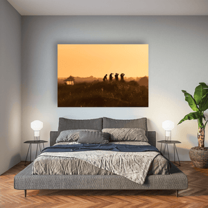 Nua Photography Print South Beach Rush Golfers at Golden Sunset, Co. Dublin South Beach Rush Golfers Golden Sunset Print | Nua Photography