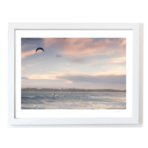 Nua Photography Print South Beach Rush Kitesurfer at Sunset, Co. Dublin South Beach Rush Kitesurfer at Sunset Print | Nua Photography