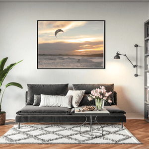 Nua Photography Print South Beach Rush Kitesurfer at Sunset, Co. Dublin (3) South Beach Rush Kitesurfer at Sunset Print | Nua Photography