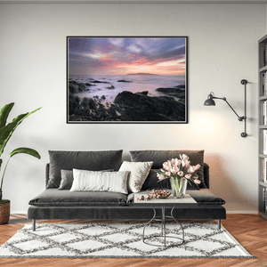 south-beach-rocky-shoreline-sunset-lambay BFW