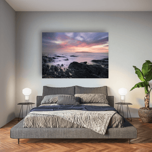south-beach-rocky-shoreline-sunset-lambay Pano
