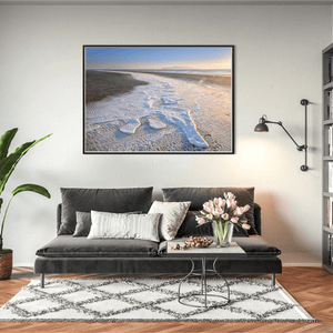 Nua Photography Print South Beach Rush Frozen Sea Foam at Sunrise, Co. Dublin South Beach Rush Frozen Foam Sunrise | Nua Photography