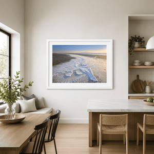 Nua Photography Print South Beach Rush Frozen Sea Foam at Sunrise, Co. Dublin South Beach Rush Frozen Foam Sunrise | Nua Photography