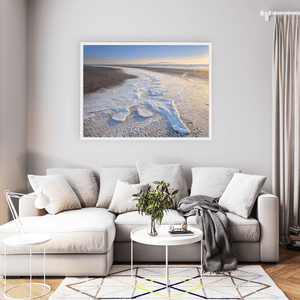 Nua Photography Print South Beach Rush Frozen Sea Foam at Sunrise, Co. Dublin South Beach Rush Frozen Foam Sunrise | Nua Photography
