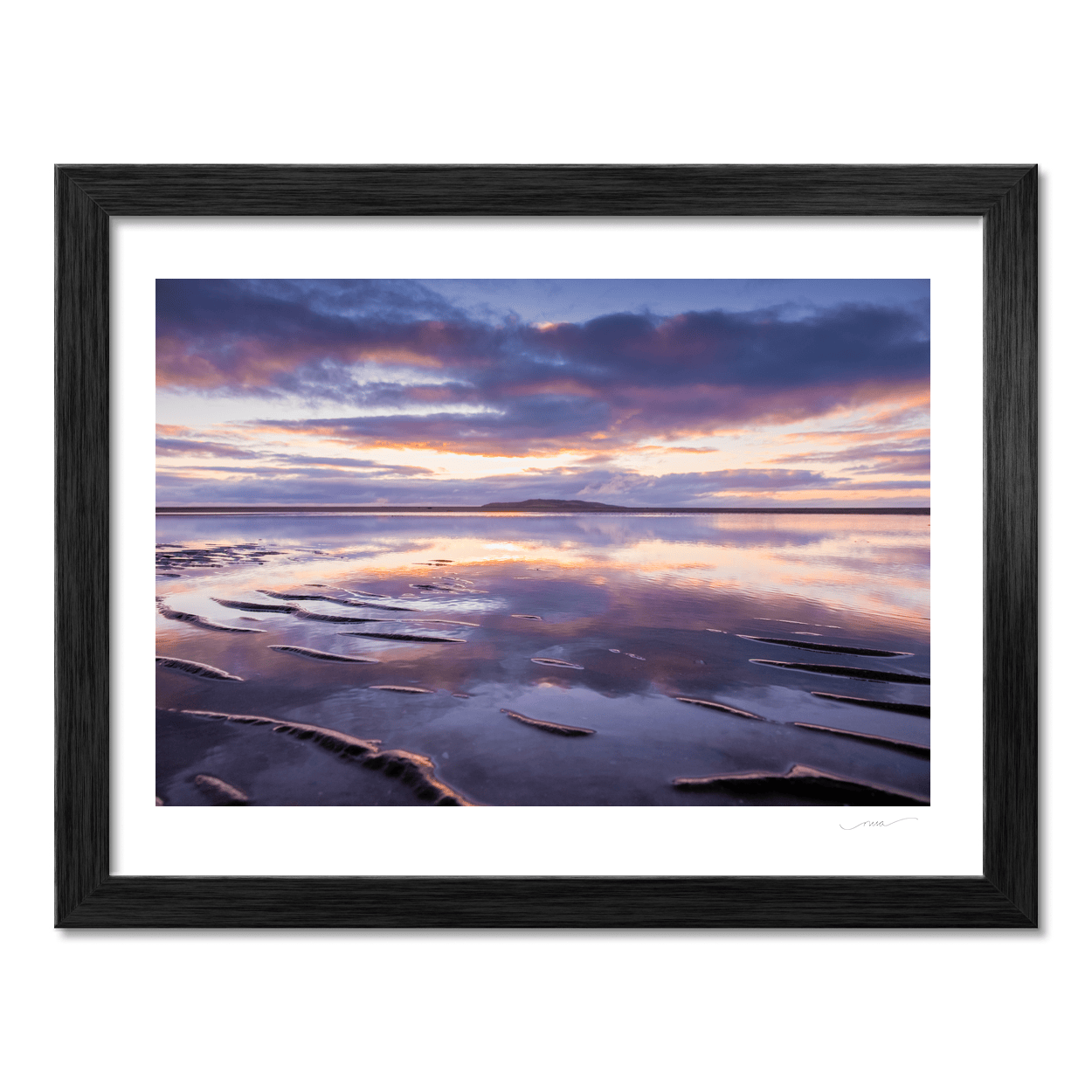 Nua Photography Print South Beach Rush Sand Ripples at Sunset, Co. Dublin (2) South Beach Rush Sand Ripples Sunset | Nua Photography