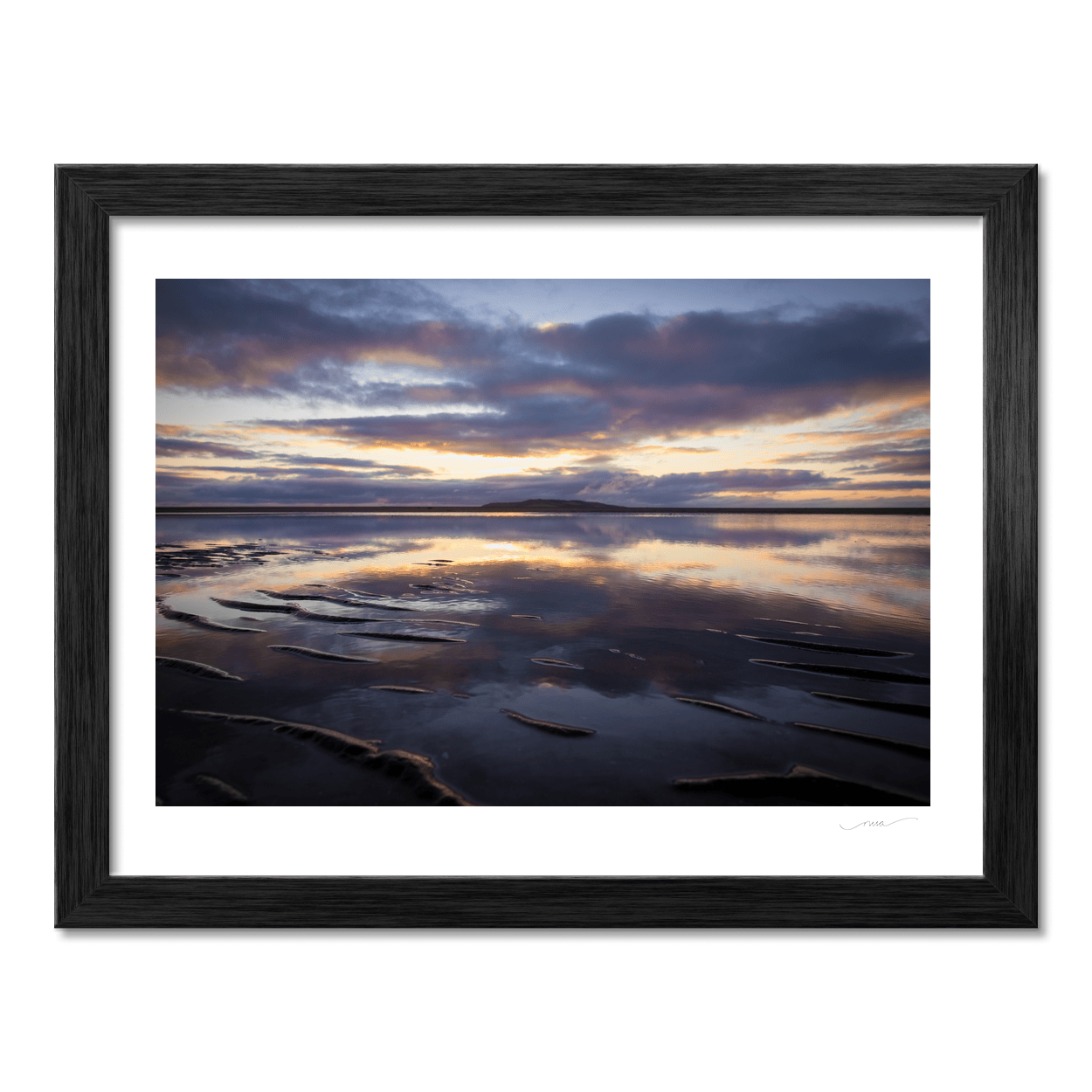 south-beach-sand-ripples-sunset-reflection PM