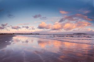 south-beach-sunset-cloud-reflections-wet-sand, limited 16 x 12 inch Nua Photography print