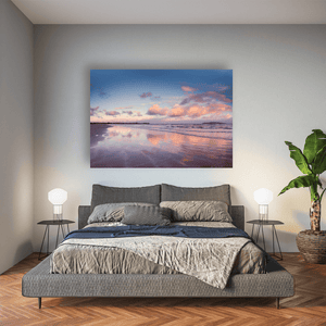 south-beach-sunset-cloud-reflections-wet-sand Pano