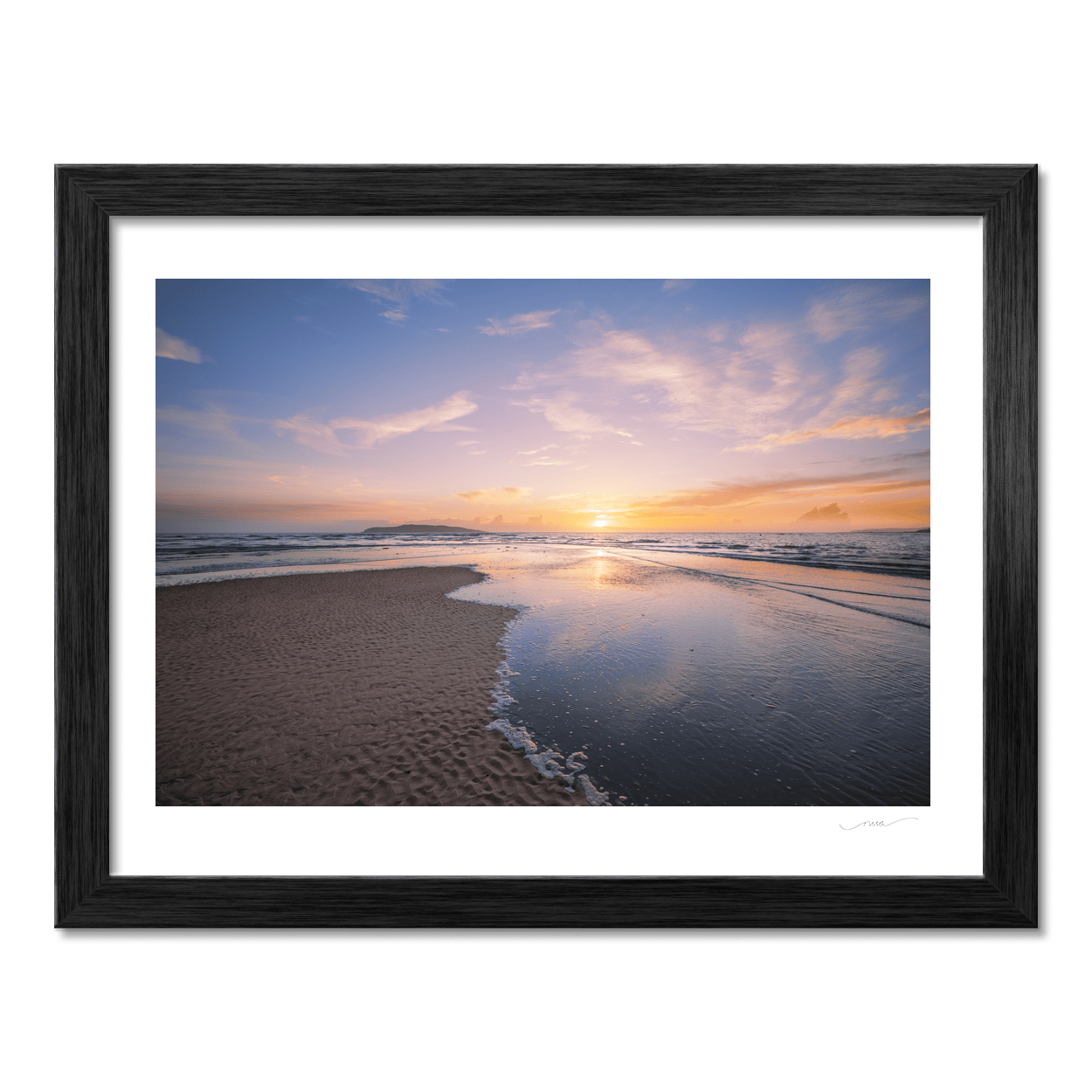 south-beach-sunset-golden-reflections PM