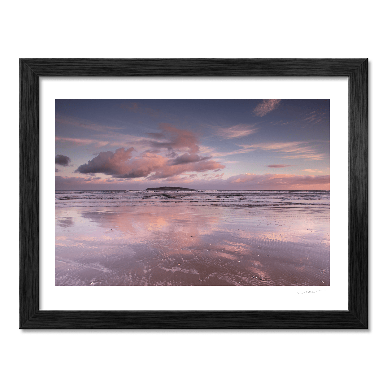 south-beach-sunset-reflections-lambay-island PM