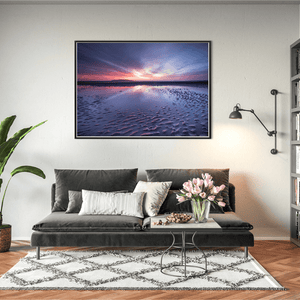 south-beach-sunset-reflections-rippled-sand BFW
