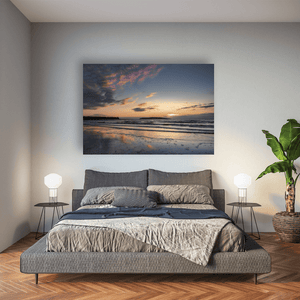 south-beach-sunset-reflections-wet-sand Pano