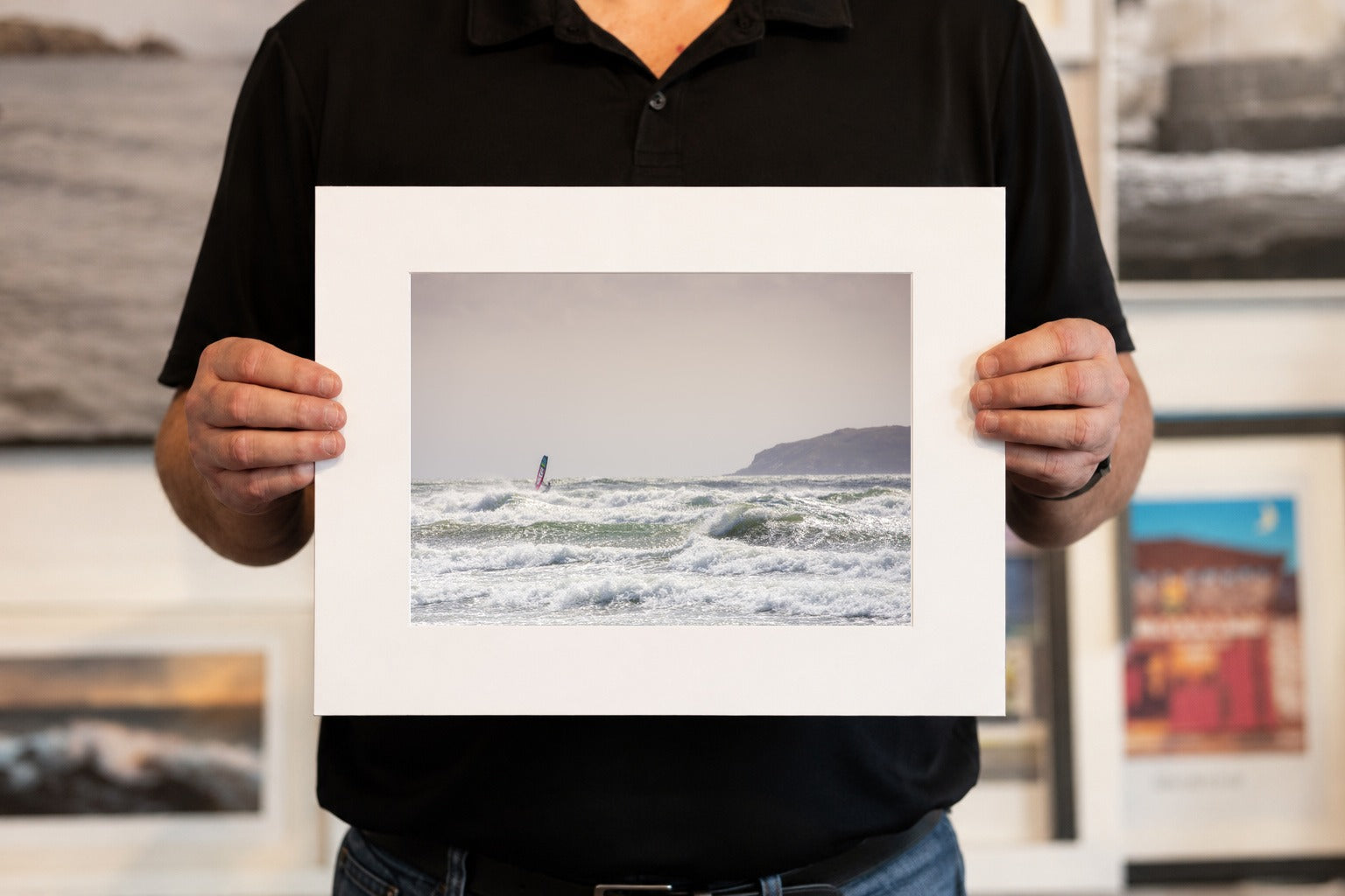 South Beach Wind Surfer, limited 16 x 12 inch Nua Photography print