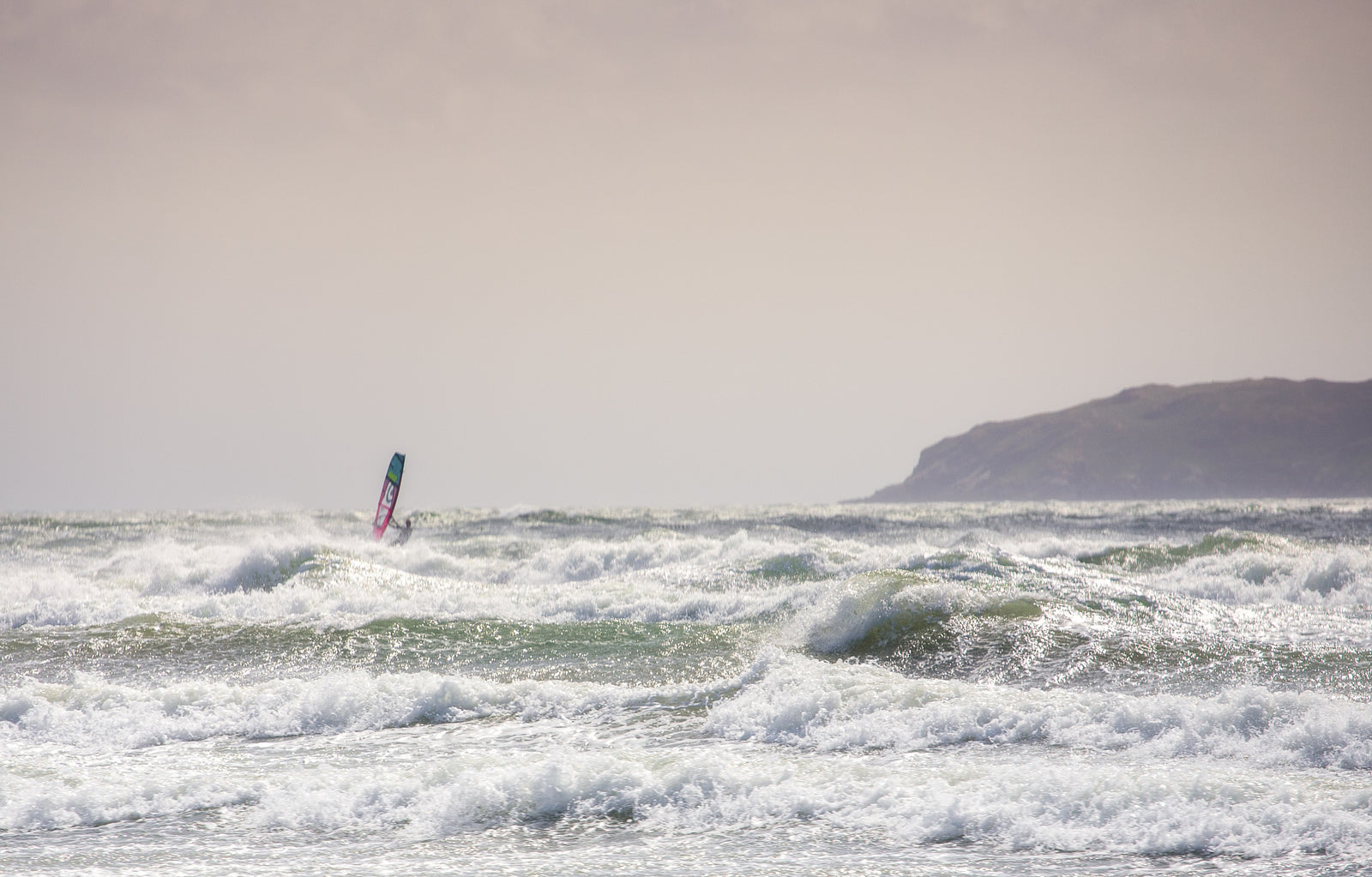 South Beach Wind Surfer, limited 16 x 12 inch Nua Photography print