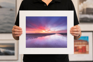 South Berach on Fire, 20 x 16 inch print held for scale