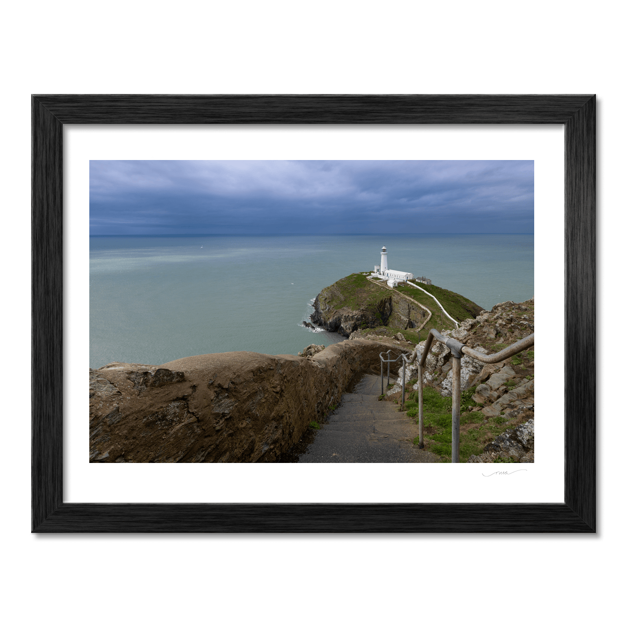 Nua Photography Print South Stack Lighthouse Under Dramatic Skies, Anglesey, Wales South Stack Lighthouse Dramatic Skies Print | Nua Photography
