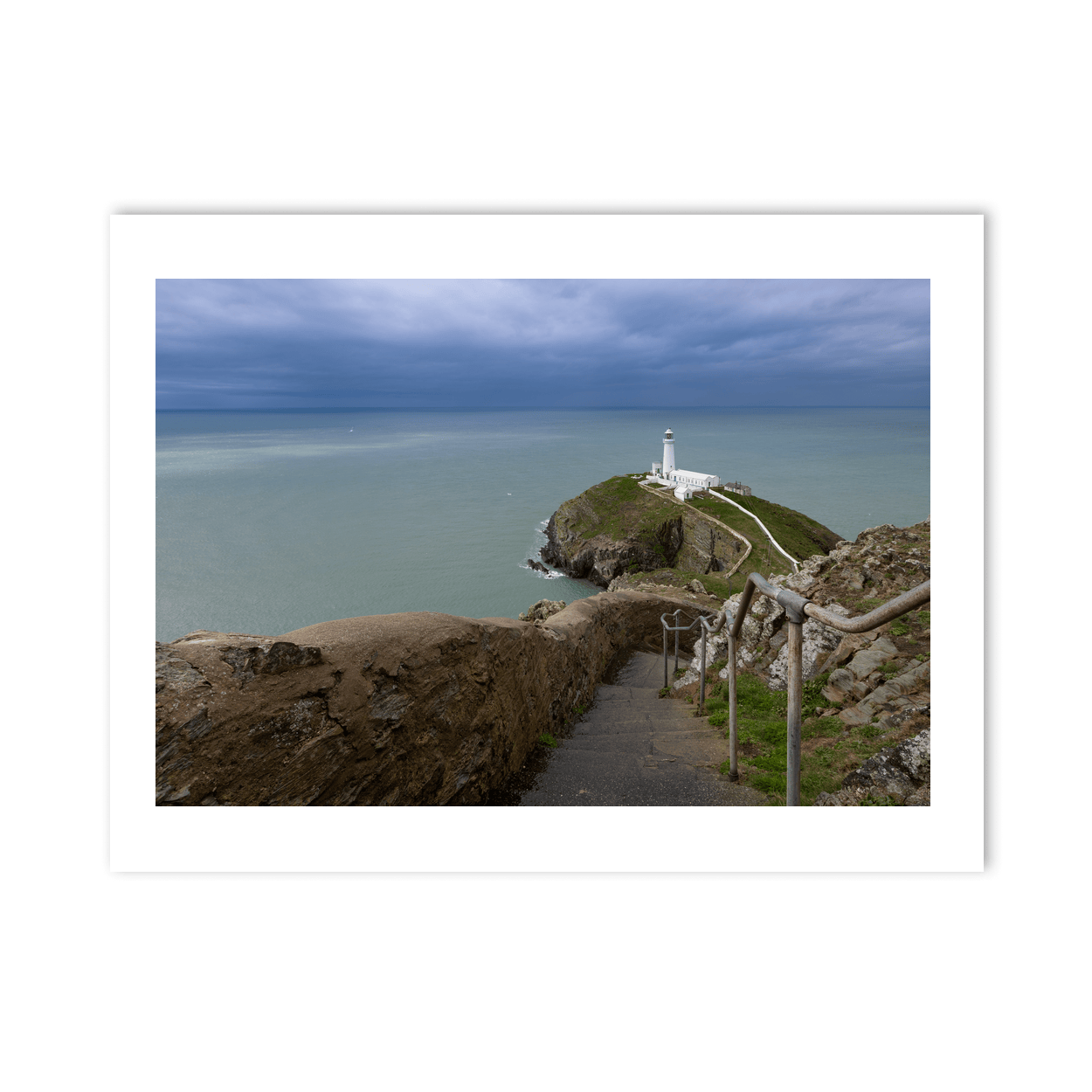 Nua Photography Print South Stack Lighthouse Under Dramatic Skies, Anglesey, Wales South Stack Lighthouse Dramatic Skies Print | Nua Photography