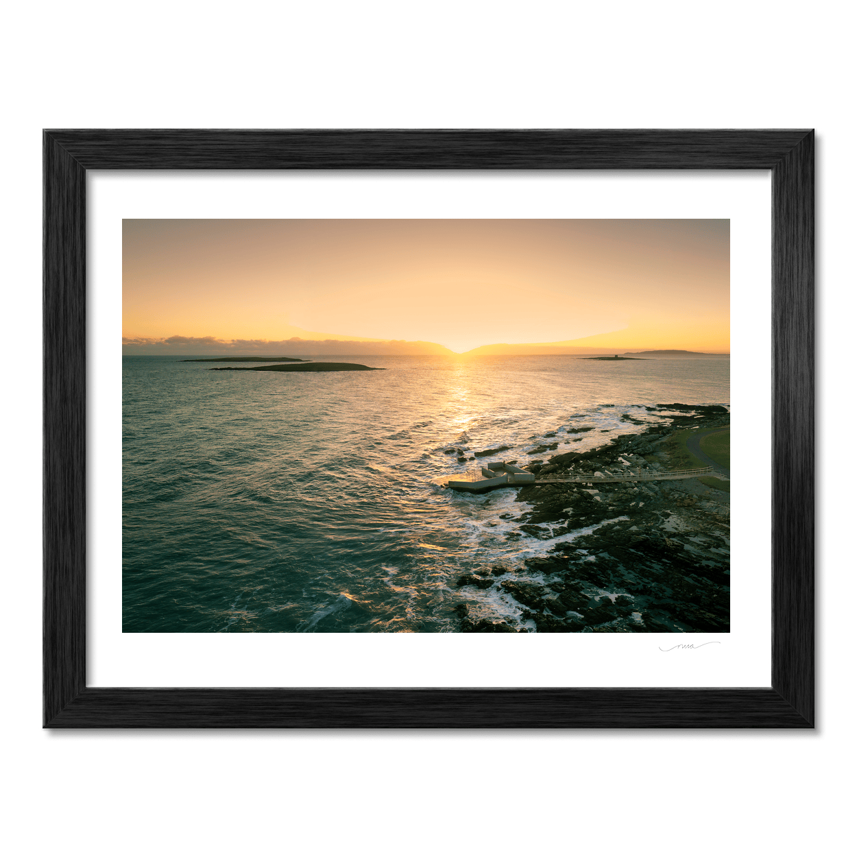 Nua Photography Print Springers Swimming Area Golden Sunset, Skerries Co. Dublin Springers Swimming Area Skerries Sunset | Nua Photography