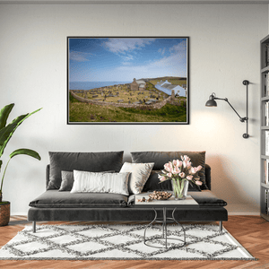 Nua Photography Print St Hywyn's Church and Cemetery Overlooking the Sea, Llangwnnadl, Wales St Hywyn's Church Cemetery Sea View Wales Print | Nua Photography