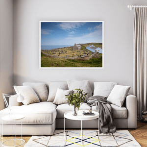 Nua Photography Print St Hywyn's Church and Cemetery Overlooking the Sea, Llangwnnadl, Wales St Hywyn's Church Cemetery Sea View Wales Print | Nua Photography