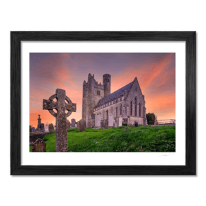 Nua Photography Print St. Macullin's Church and Round Tower at Sunset, Lusk, Co. Dublin St. Macullin's Church Lusk Sunset Print | Nua Photography