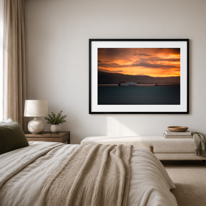 Nua Photography Print Stena Line Ferry Crossing Dublin Bay at Sunset, Howth Co. Dublin Stena Line Ferry Dublin Bay Sunset Print | Nua Photography