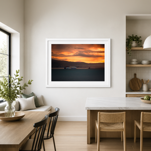 Nua Photography Print Stena Line Ferry Crossing Dublin Bay at Sunset, Howth Co. Dublin Stena Line Ferry Dublin Bay Sunset Print | Nua Photography
