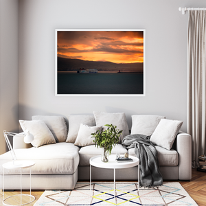Nua Photography Print Stena Line Ferry Crossing Dublin Bay at Sunset, Howth Co. Dublin Stena Line Ferry Dublin Bay Sunset Print | Nua Photography