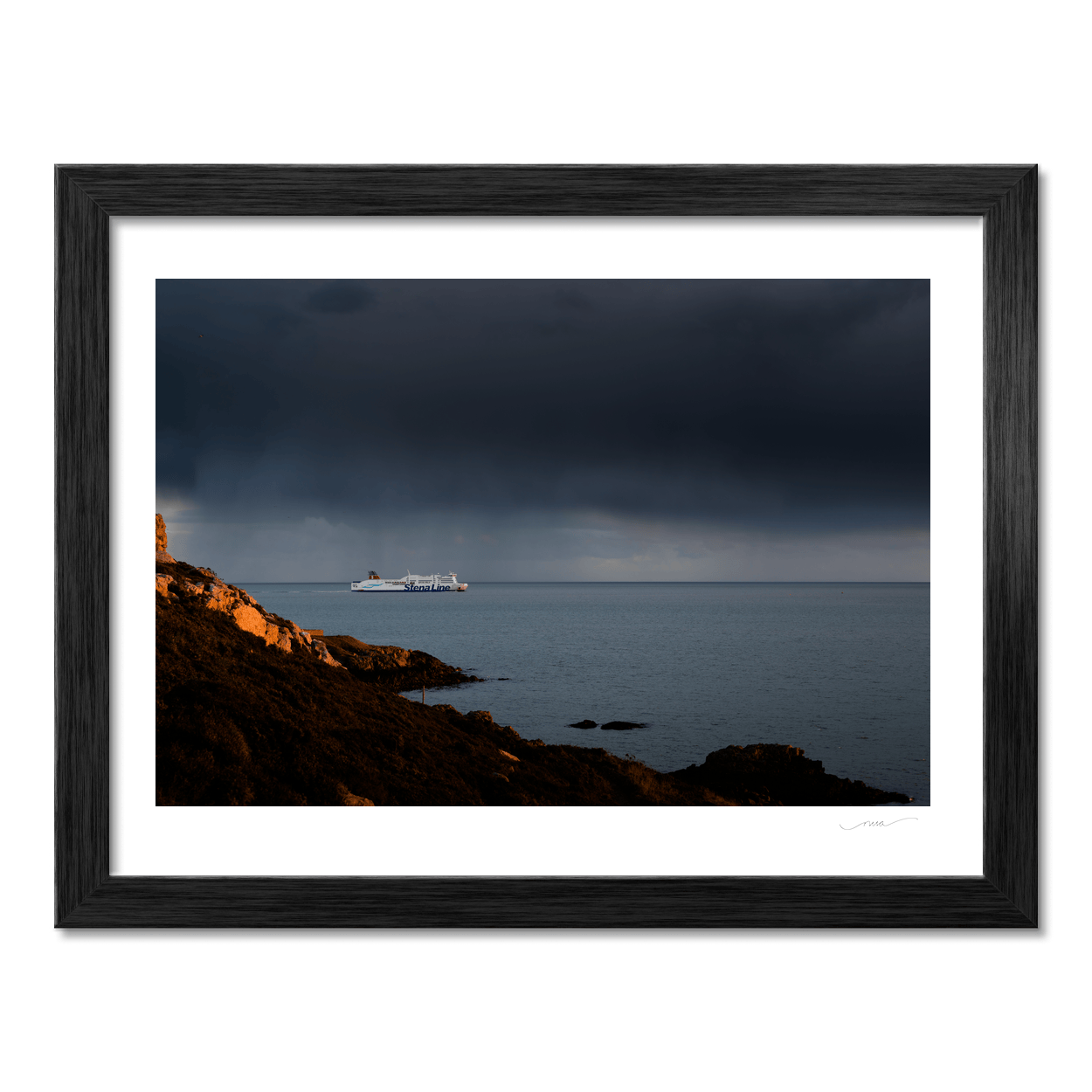 Nua Photography Print Stena Line Ferry Passing Howth Under Stormy Skies, Co. Dublin Stena Line Ferry Howth Stormy Sky Print | Nua Photography